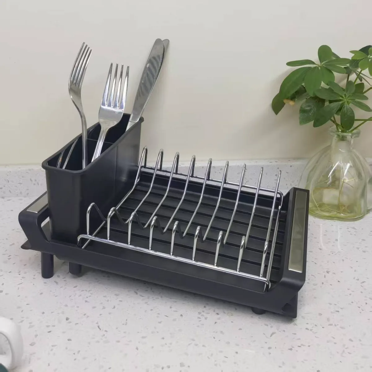 Kitchen Countertop Plastic Bowl And Chopstick Organizer