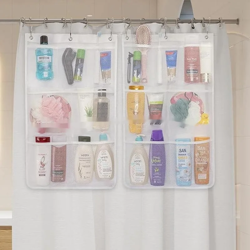 Mesh Shower Caddy Portable 7-Pocket Storage Bag 2