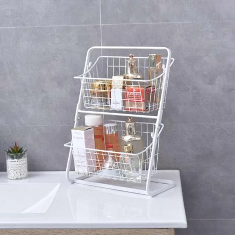 Stainless Steel Countertops Multilayer Spice Rack Fruit Kitchen 4
