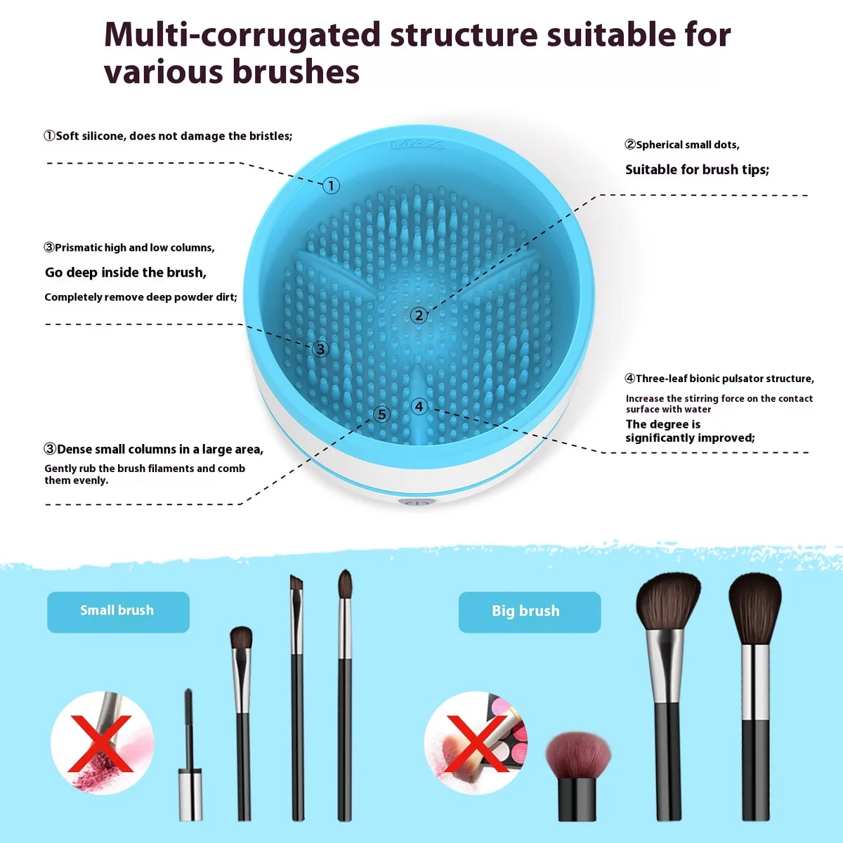 Makeup Brush Automatic Cleaning Device Beauty Tools 3