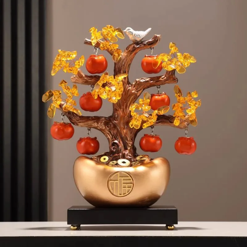 Persimmon Crystal Tree Ornament Set