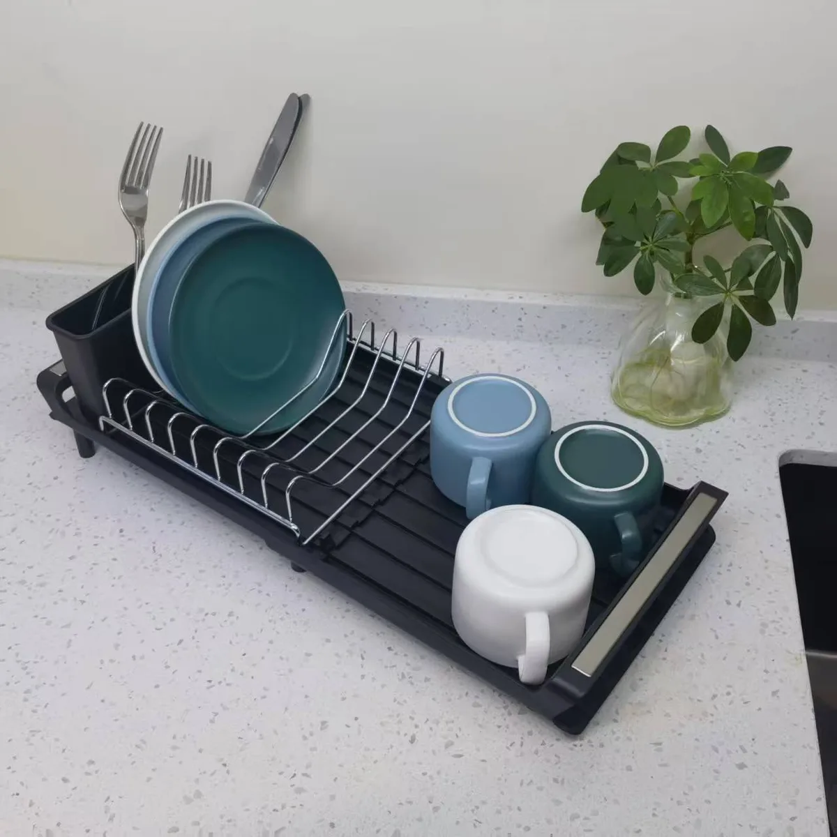 Kitchen Countertop Plastic Bowl And Chopstick Organizer 2
