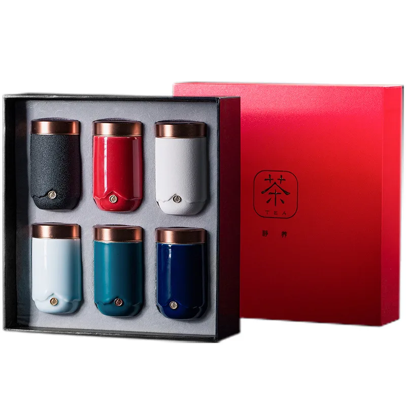 High-end Ceramic Tea Caddy, Mini Tea Caddy Gift