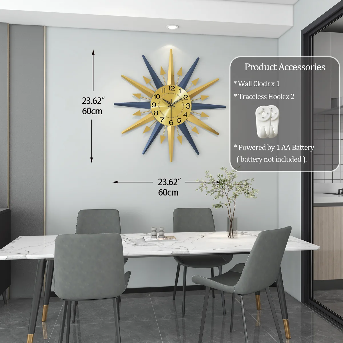 Sunburst Wall Clock 2